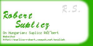 robert suplicz business card